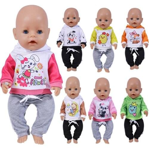 Baby Doll Clothes 43cm 17 Inch Reborn Dolls Jacket Hoodied Sweater Toys Clothes Accessories