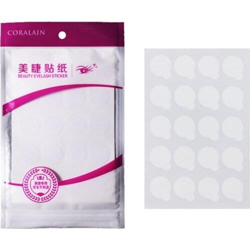 2020 New 100pcs Small Size 2.5cm Disposable Eyelash Glue Holder Pallet Eyelash Extension Glue Pads Stand On Eyelash Jade Stone