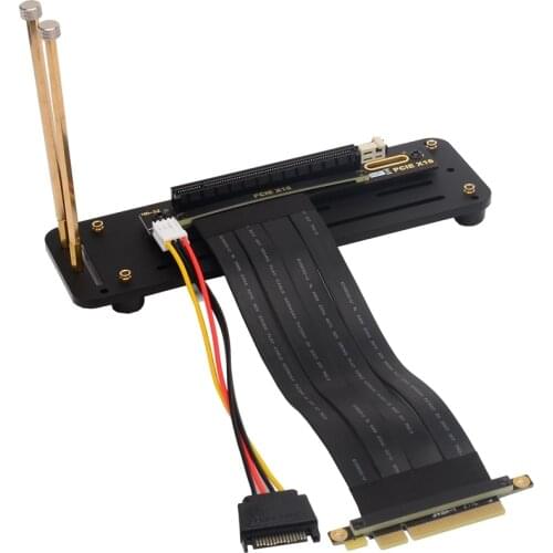 PCI-E 3.0 X8 X16 Graphics Card Vertical Base Board Kit RTX 3060 ETH Mining PCIe 8x to 16x Extension Flexible Cable Riser for GPU