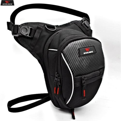WOSAWE Motorcycle Fanny Pack Racing Leg Bag Riñonera Moto Cycling Tactical Waist Pack Airsoft Tactical Drop Leg Panel Utility