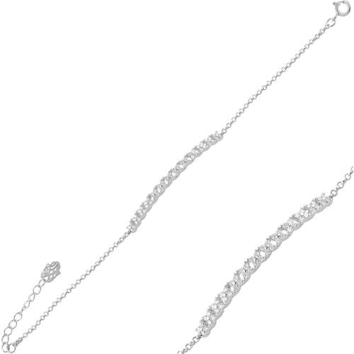 Silver 925 Sterling Zircon Cubic Zirconia Bracelet