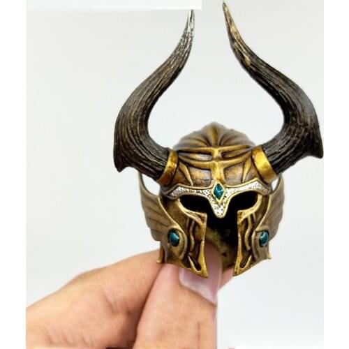 TBLeague 1/6th Dark Gold Horn Helmet Model Of PL2020-173 A Knight Flame Version For Mostly 12 inch Women Doll Accessories