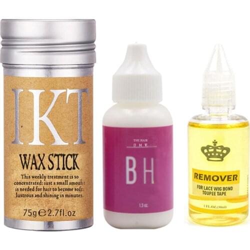 Hair wax stick waterproof b hold lace glue For Mens toupee/bobo wig adhesives wig glue hair glue kits