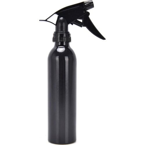 1PC Silver/Black High Grade Water Bottle Trigger Hairdressing Tool Aluminum 250ML Spray Bottle For Hair Salons