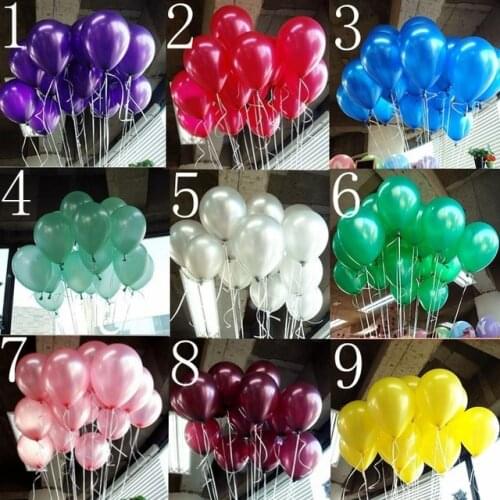 20Pcs birthday balloons 10inch 1.5g Latex Helium balloon Thickening Pearl party balloon Party Ball kid child toy wedding ballons