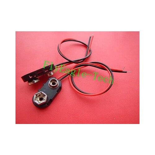 500* 9 Volt 9V battery clip snap on connectors I Type new