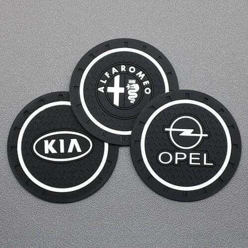 2pcs Car Accessories Decoration Coaster Water Cup Slot Case For Renault Megane 2 3 Duster Logan Clio Sticker Auto Car Styling