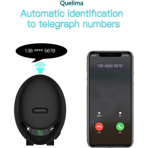 Wireless Car Bluetooth Speakers Handsfree Car Kit Hands-Free Bluetooth Speakerphone Sun Visor Car Accessories