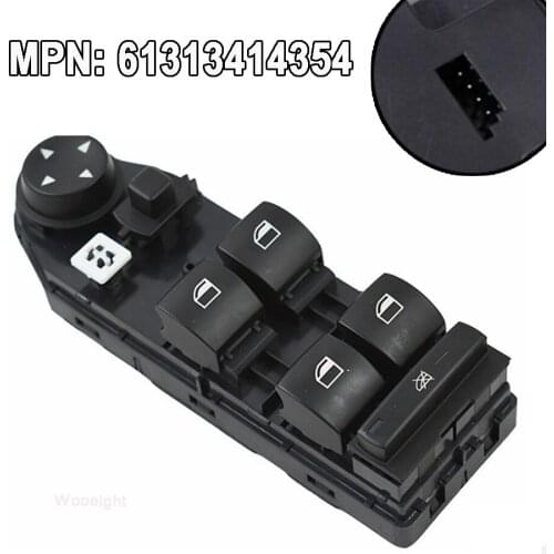 Wooeight 61313414354 Driver Side Window Lifter Mirror Switch Control Unit 3414354 fit for BMW E83 X3 2004-2007 2008 2009 2010