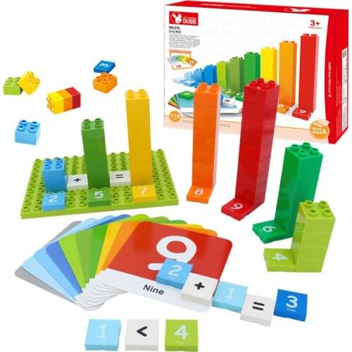 Children Educational Toy Early Learning Math Palstic Building Cube Color Sorting Toys Montessori Material For School Use