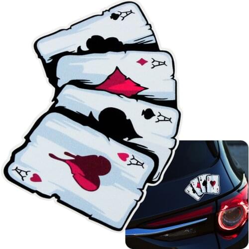 Playing Cards Car Sticker Bumper Rear Window Auto Decors for Lada VESTA Niva Kalina Priora Granta largus Vaz Samara