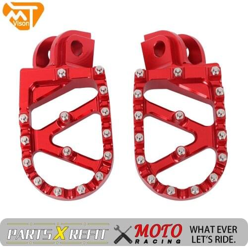 Motorbike CNC Foot Pegs Footpegs Red Motorcycle Footpeg Aluminum For Beta 2T 4T 200 300 350 390 400 430 450 480 498 RR 2010-2018