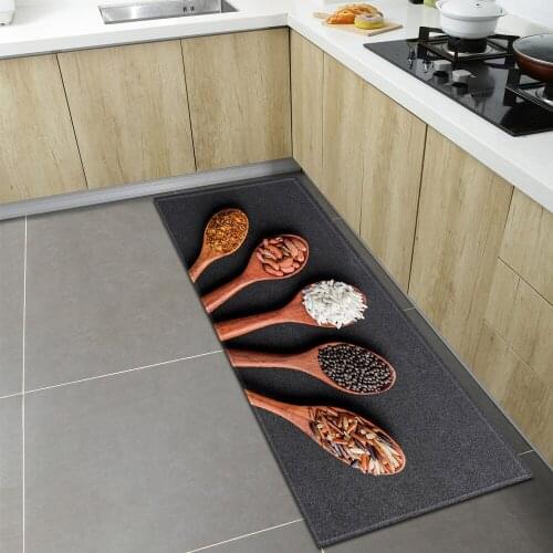Kitchen Mat Home Entrance Doormat Bedroom Living Room Floor Decoration Carpet Hallway Bathroom Anti-Slip Rug Kitchen Supplies