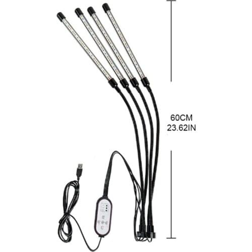 Grow Lamps for Indoor Plant 4 Head LED Floor Plant Lamp with Stand for Tall Large Plants Growing Light Tripod Adjustable