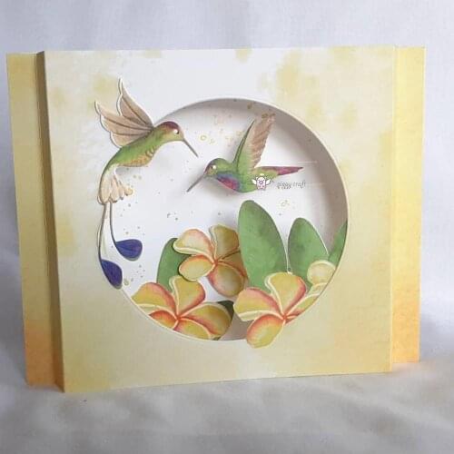 Mmao Crafts Metal Steel Cutting Dies New Hummingbird Kolibri Stencil For DIY Scrapbooking Paper/photo Cards Embossing Dies