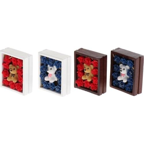 Resin 1/12 Gift Box Doll House Accessories Miniature Chic Animal Furniture Decoration