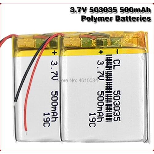 Polymer battery 500 mah 3.7 V 503035 smart home speakers Li-ion battery for dvd,GPS,mp3,mp4,E-book, headphone,Bluetooth speaker
