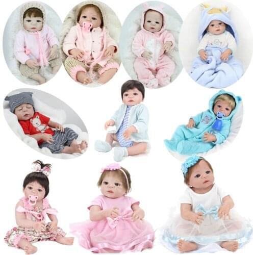 55cm Reborn Babies Full Body Silicone Doll Reborn Brinquedos Play House Toy for Child Birthday Gift