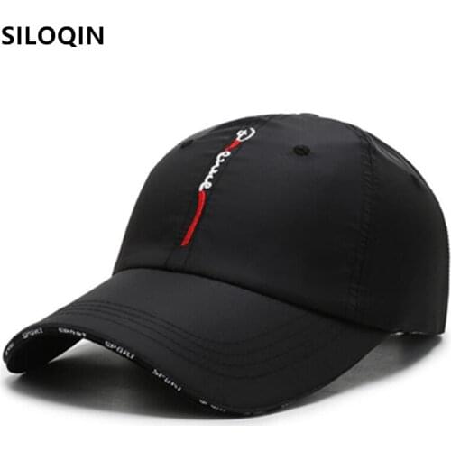 SILOQIN casual sports caps for men women breathable baseball cap summer mens snapback cap adjustable size couple hat casquette