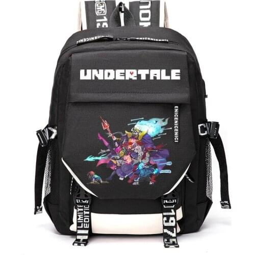 Unisex Anime Cartoon Undertale Frisk Toriel Sans Papyrus Outdoor Travel Rucksack Casual Schoolbag Student Backpacks