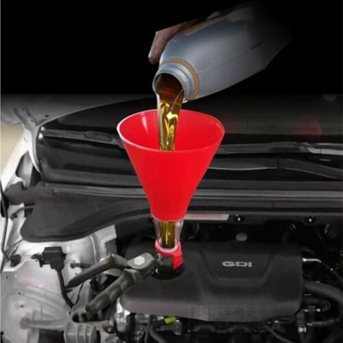 Universal Car Oil Filling Equipment Kit Engine Oil Funnel Auto Quick Oil Filling Tool Adjustable Gasoline Special Funnel