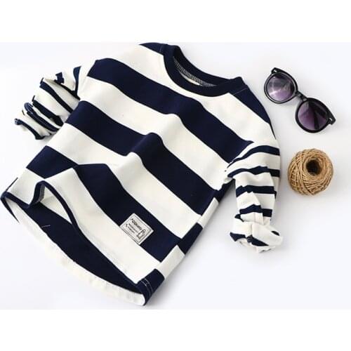 2020 Spring Autumn T Shirt Long Sleeve Strip Tee Top Thanksgiving Boy Clothing Fashion Girl T-shirt
