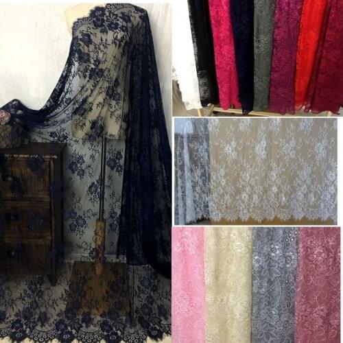 W1.5m L3yards 12colors high grade eyelash mesh lace fabric flower lace skirt dress overalls veils clothes material X367