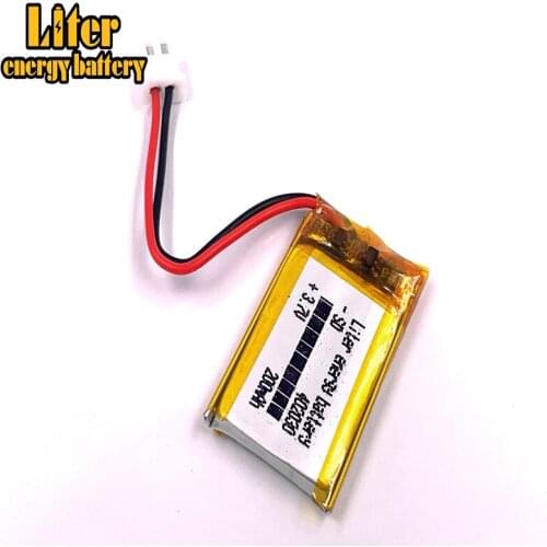 XH2.54 200mAh 402030 3.7V lithium polymer battery headset Bluetooth Keyboard recorder controller