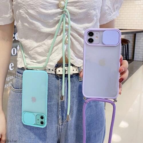 Camera Lens Protection Strap Cord Chain Phone case on For iPhone 12 11 Pro Max 8 7 6 Plus Xr X Xs Max SE 2020 Lanyard soft Cover