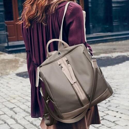 Women Backpack Handbag Business Bag Large Laptop Shopping Backpacks Simple Casual Outdoor Travel Waterproof Oxford Cloth