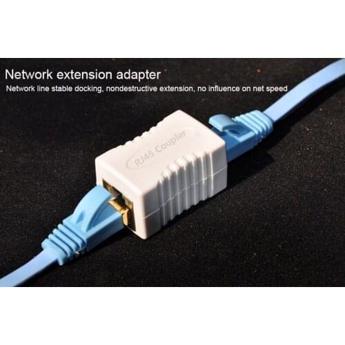 1PC Female to Female Network LAN Connector Adapter Coupler Extender RJ45 Ethernet Cable Join Extension Converter Coupler