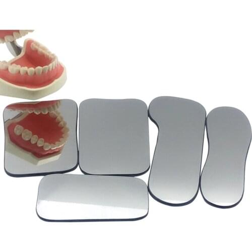 5Pcs/box Dental Orthodontic Double-Sided Mirrors Reflector Dental Intra Oral Glass Coated Titanium Mirrors Dentist Tool