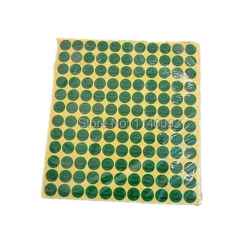 Free shipping wholesales "QC passed" sticker dia.1.3cm/QC PASS sticker/gift packing sticker/clothing labels 1980 pcs a lot