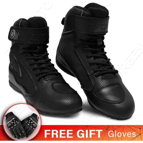 ARCX Motocross Shoes Moto Botas Summer Motorcycle Boots Motorbike Biker Chopper Cruiser Touring Ankle Shoes Riding Boots Men