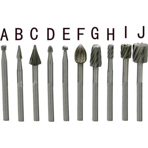DHL 50Set 10x/Set 1/8" 6mm Tungsten Carbide Burr 3mm Rotary Cutter Files CNC Engraving