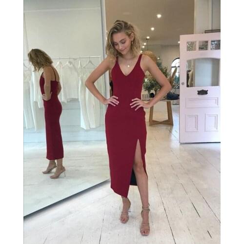 Strap cut out bandage dress long