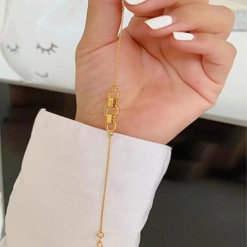 Urban Fashion Ring Buckle S925 Sterling Silver Bracelet Original Brand High Quality Jewelry Logo Exquisite Feminine Gift