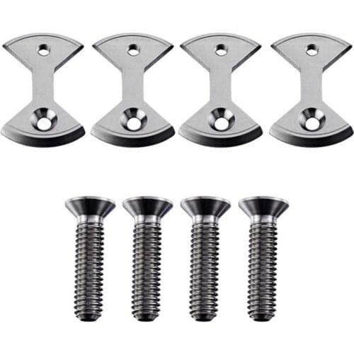 Hot-Cycling Pro Titanium Mtb Bike Bicycle Pedal Plate Cleats for Speedplay Zero 4 Cleats 4 Bolts Bike Bicycle Replace Parts