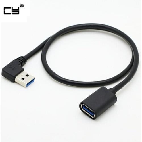 90 degree Left bending USB3.0 Extension cord Male to Female USB3.0 Cable computer laptop connect network card U disk USB3 Line