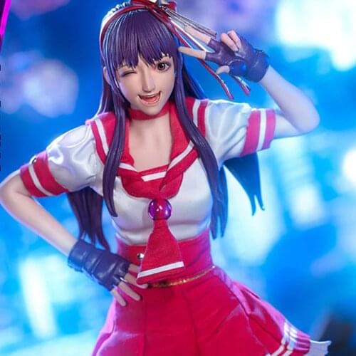 KOF-AT01 Genesis Emen 1/6 King Fighters Athena Asamiya Figure Model 12'' Female Soldier Action Body Full Set Toy