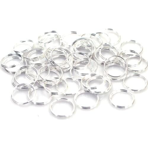 500Pcs Double Loop Split Open Jump Rings Silver Plated Alloy Jewelry DIY Findings Charms 4mm Dia
