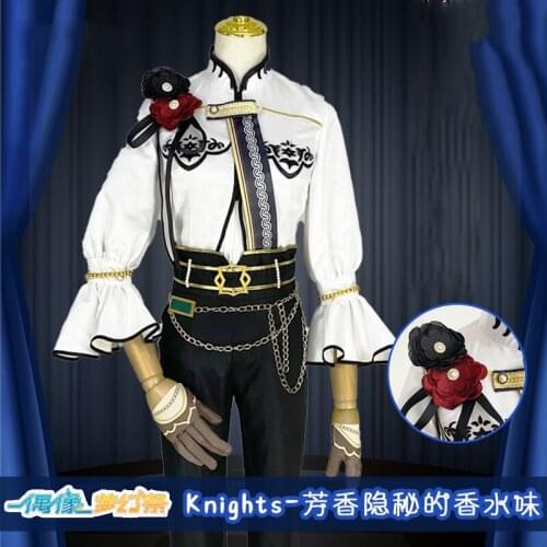 Anime Ensemble Stars Knights Cosplay Costumes Tsukinaga Leo Sakuma Ritsu Narukami Arashi Fancy Suits Halloween Carnival Uniforms