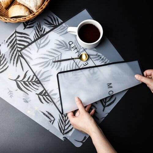 1PC Creative Non-Slip Tableware Heat Insulation Pad Placemat Anti-Oil Bowl Plate Mat EVA Material Transparent Placemats Cup Mat