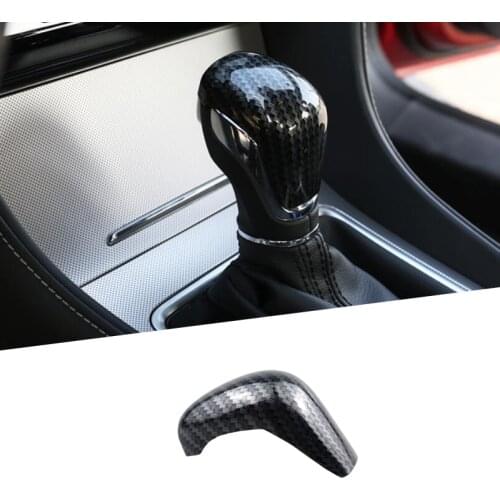 For MG 6 2018 2019 Gear Gead Shift Knob Cover Carbon Fiber Auto Car-styling Center Interior Accessories Decoration
