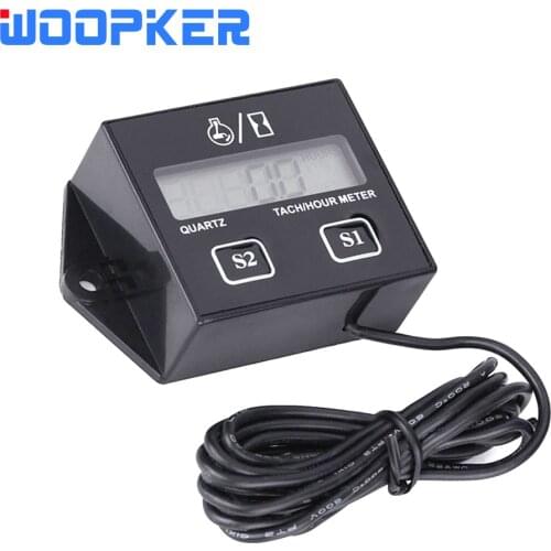 Mini Tachometer RPM Tacho Tach Gauge Spin Car Boat Motorcycle Digital Tachometer LCD Display Engine Tach Hour Meter
