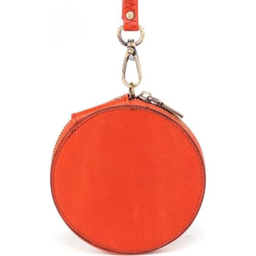 Fashion PU Leather Coin Purse Women Cute Round Zipper Small Clutch Wallet Card Holder Coin Pocket For Girl Female