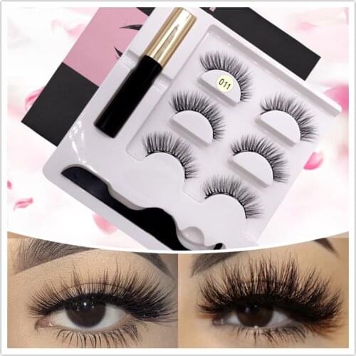 Magnet False Eyelashes Three pairs Self-adhesive eyeliner set Thick magnetic Eyelashes Set Magnetic Eyeliner