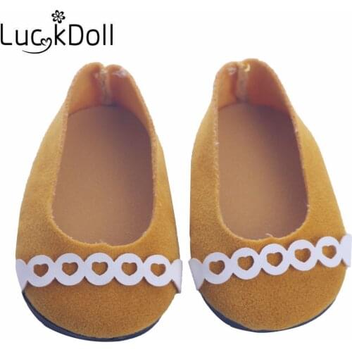 New fashion brown shoes fit 18 inch -, Children best Birthday Gift N563