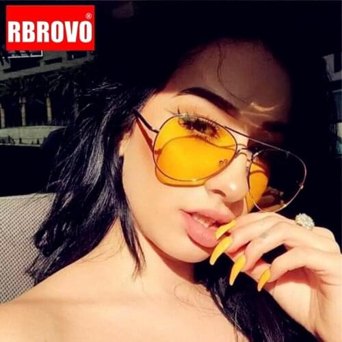 RBROVO 2021 Oval Vintage Sunglasses Women/Men Designer Luxury Metal Sun Glasses Retro Colorful Outdoor Driving Oculos De Sol