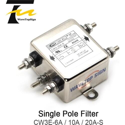 CANNY WELL Power EMI Filter CW3-6A 10A 20A-S AC 220V Single Phase Interference Purification
